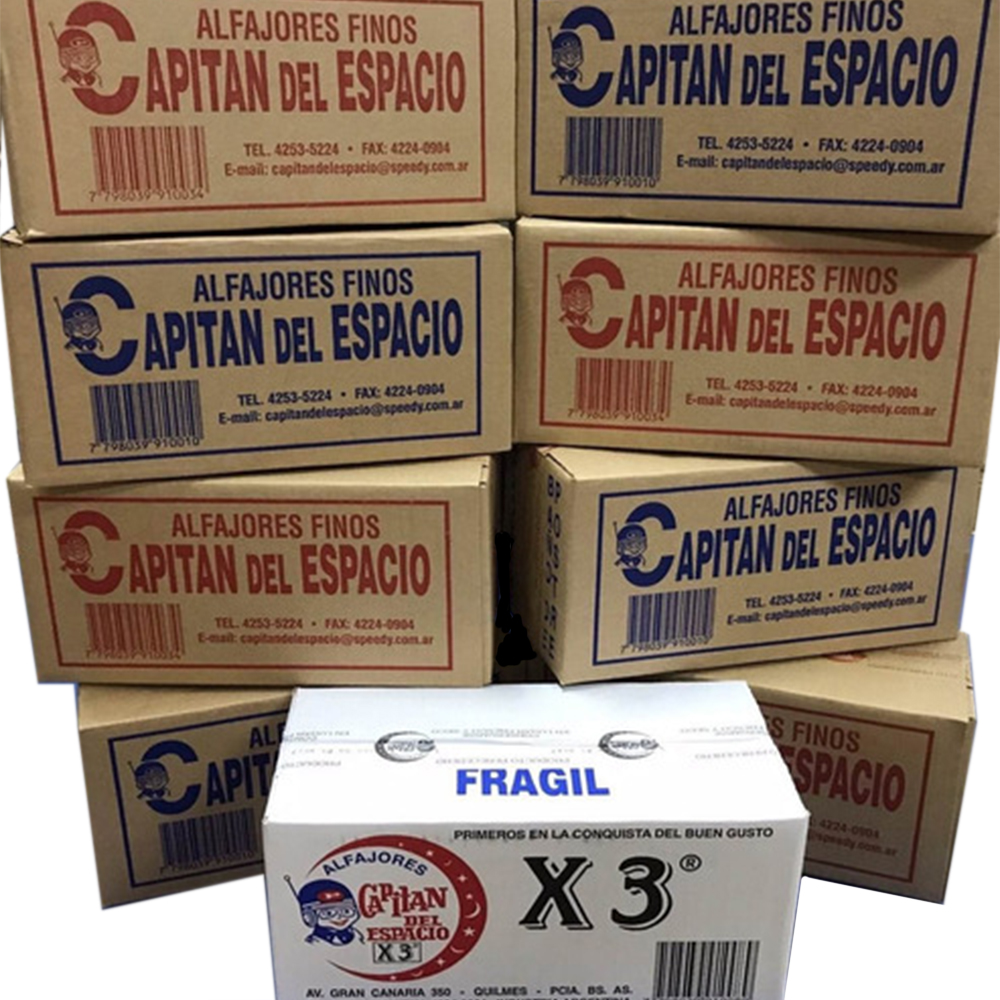 Alfajor Blanco Capitan Del Espacio Caja De 36 De Mi Pais